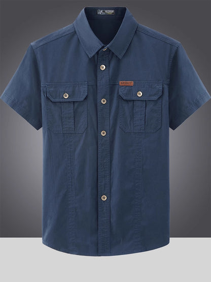 Men’s American Workwear Multi-Pocket Short-Sleeve Shirt