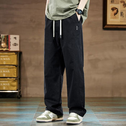Men’s Cotton Wide-Leg Cargo Pants