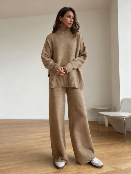 Women’s Turtleneck Knit Sweater & Pants Set