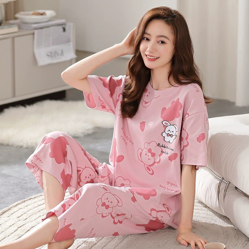 Women’s Plus Size Artistic Style Pajama Set