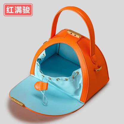 Women’s Vintage Semi-Round Geometric Crossbody Bag