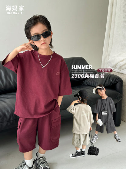 Boys’ Cotton T-Shirt & Shorts Summer Set