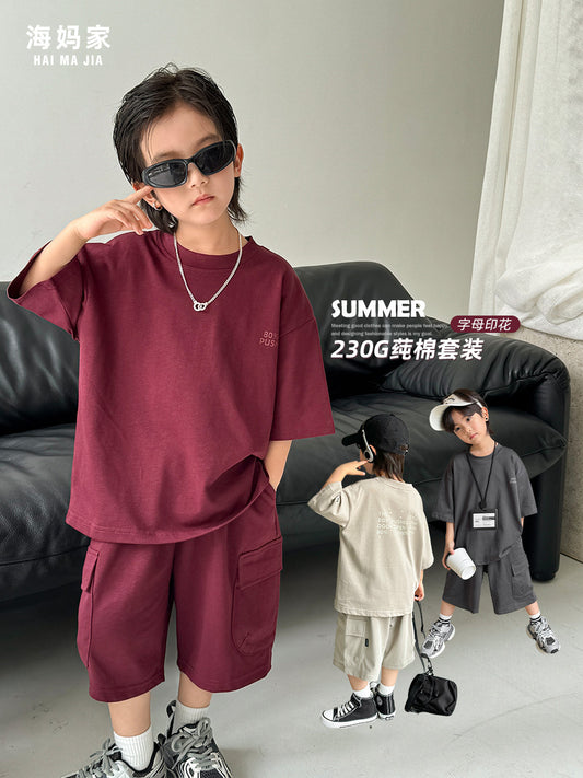 Boys’ Cotton T-Shirt & Shorts Summer Set