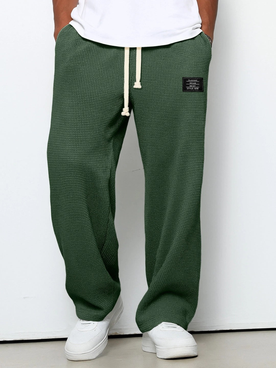 Men’s Loose-Fit Drape Straight-Leg Sweatpants