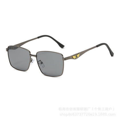 Men’s Metal Square Polarized Sunglasses