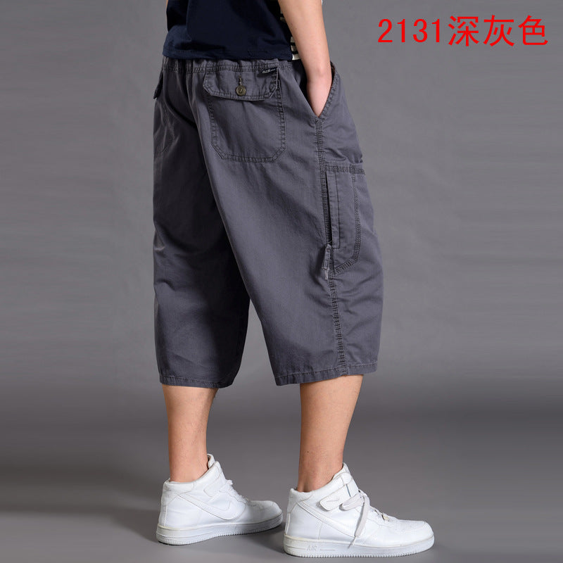 Men’s Loose-Fit 7/8 Cropped Cargo Pants