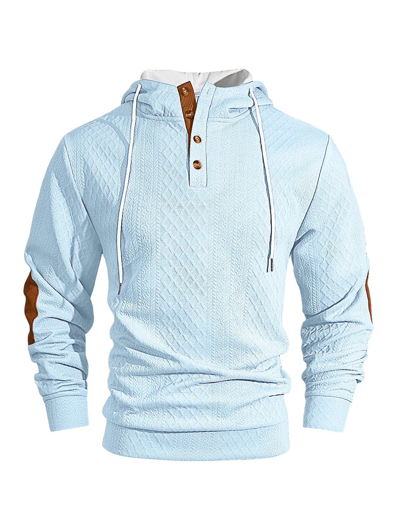 Men’s Jacquard Hooded Pullover Sweatshirt