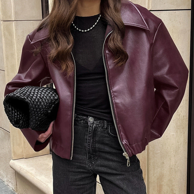 Women’s Biker Style Leather Jacket