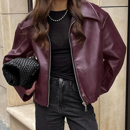 Women’s Biker Style Leather Jacket
