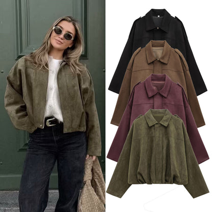 Women’s Suede Bomber Jacket