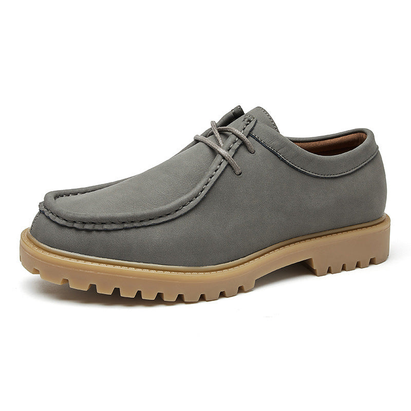 Men’s Japanese-Style Leather Derby Hiking Shoes