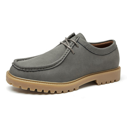 Men’s Japanese-Style Leather Derby Hiking Shoes