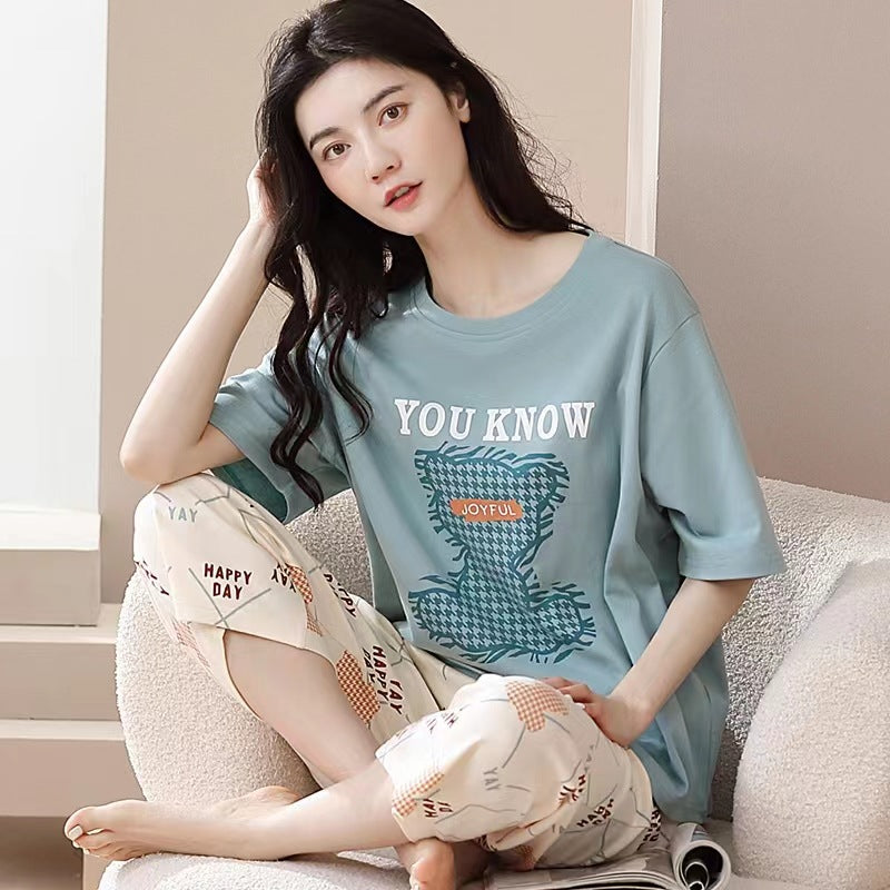 Women’s Plus Size Artistic Style Pajama Set