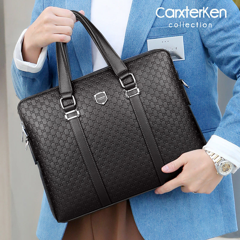 Men’s Double Zipper Business Briefcase