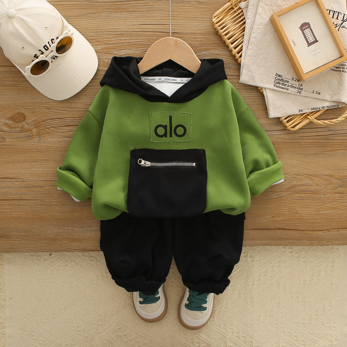 Baby Boys’ Embroidered Jacket 3-Piece Set