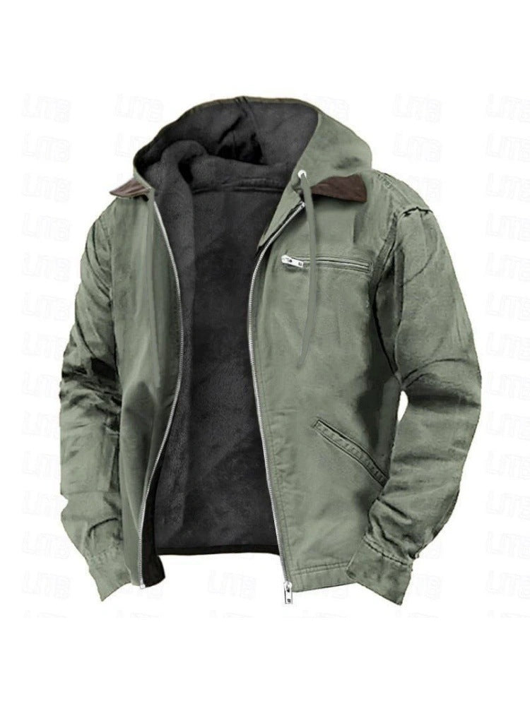 Men’s Fleece-Lined Hooded Pilot Jacket