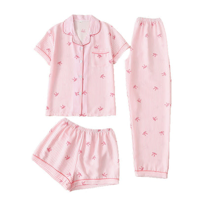 Women’s Bubble Wrinkle Short Sleeve Pajama Set