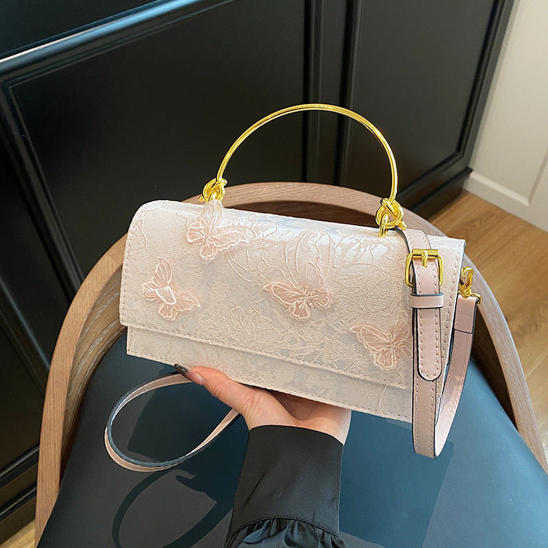 Women’s Butterfly Embroidered Crossbody Square Bag