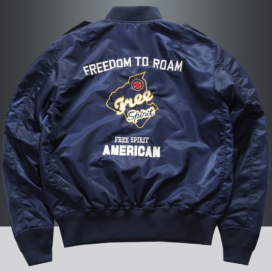 Men’s MA-1 Embroidered Bomber Jacket