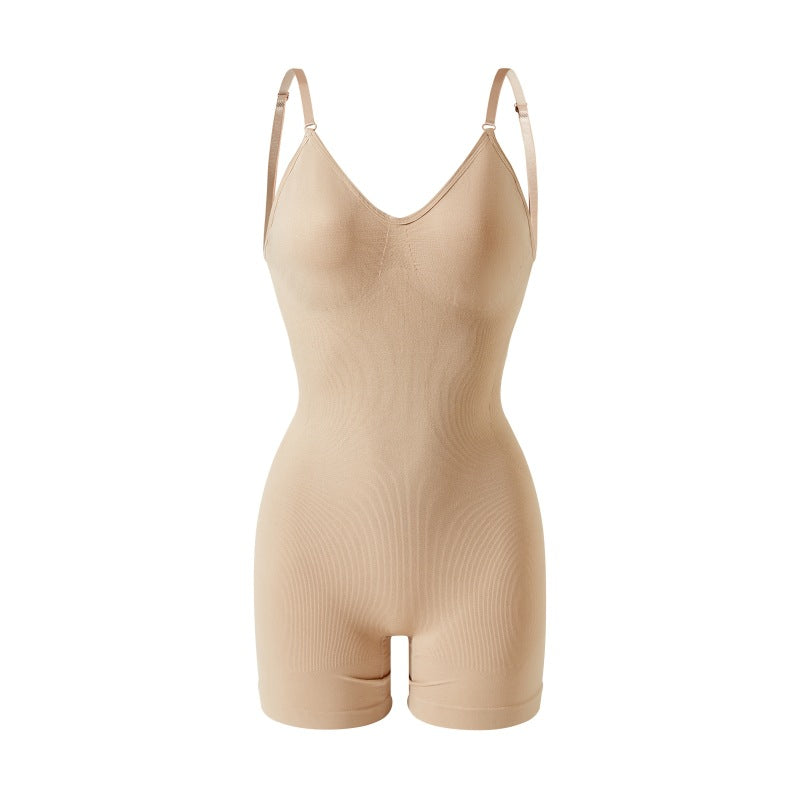 European and American cross-border plus-size one-piece suspender shapewear, belly lift, hip lift, waist boxer, women's beauty slim shapewear
