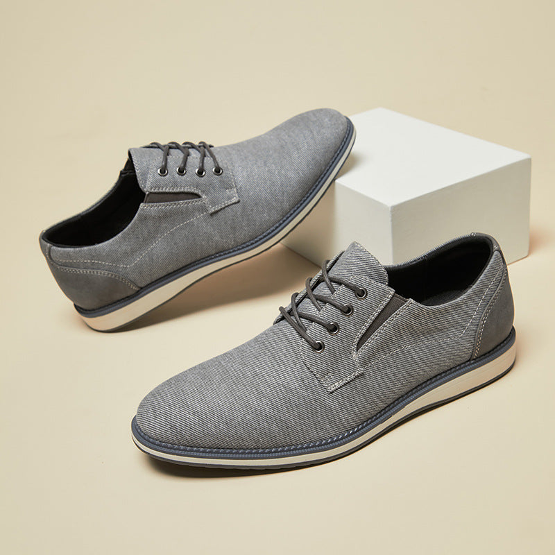 Men’s Vintage Breathable Canvas Lace-Up Shoes
