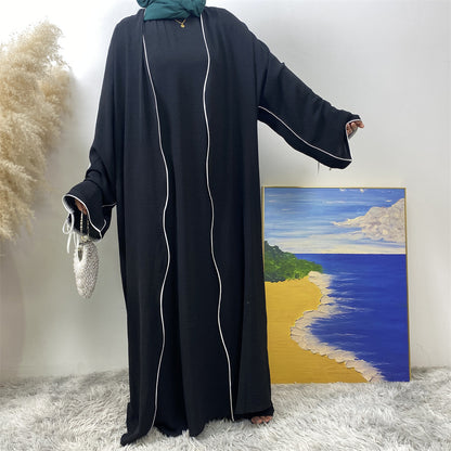 Women’s Sleeveless Dress & Abaya Cardigan Set