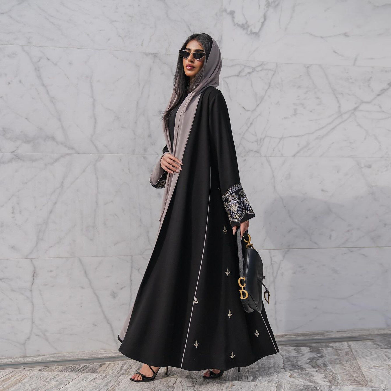 Women’s Embroidered Patchwork Cardigan Dress