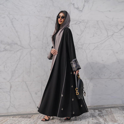 Women’s Embroidered Patchwork Cardigan Dress