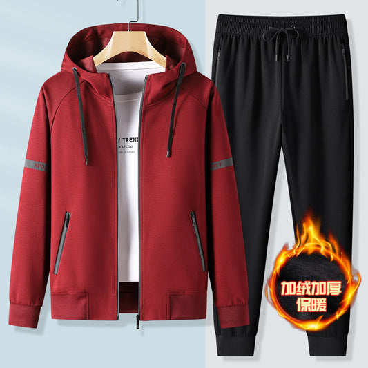 Men’s Hooded Sports Cardigan Set
