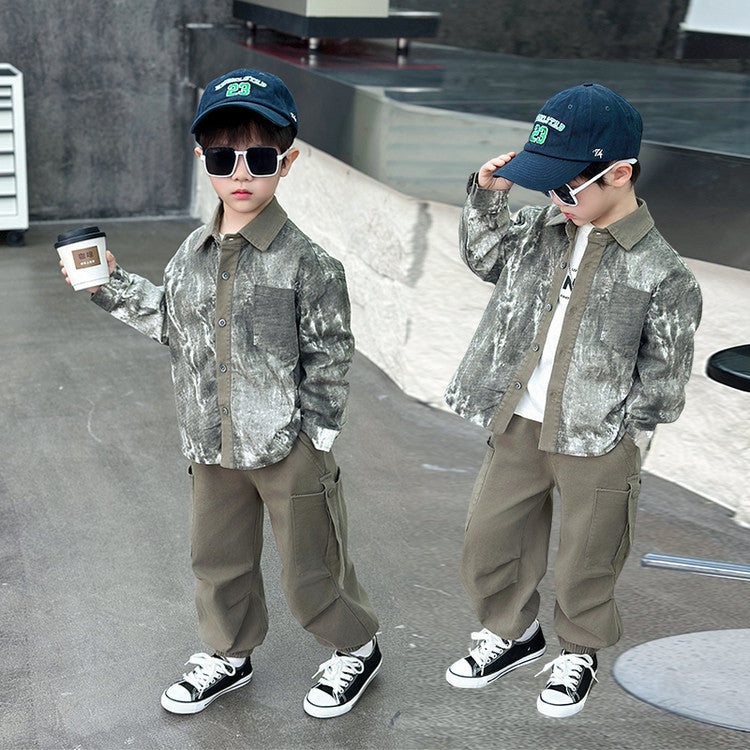 Boys’ Tie-Dye Shirt Outfit Set