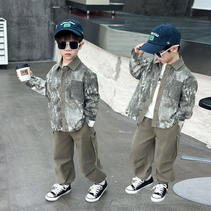 Boys’ Tie-Dye Shirt Outfit Set