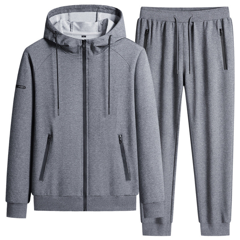 Men’s Stand Collar Cotton Sports Set