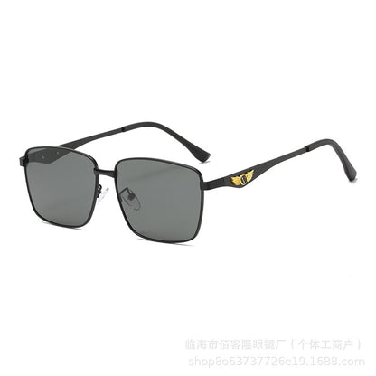 Men’s Metal Square Polarized Sunglasses