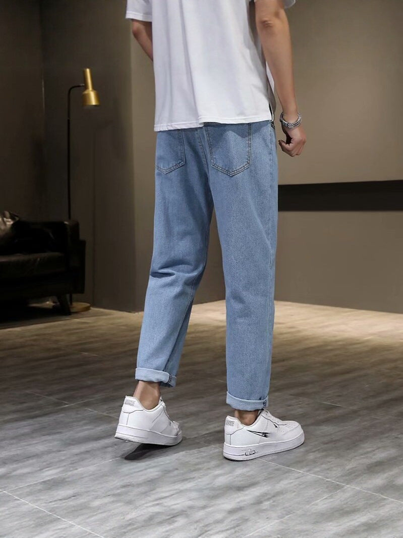 Men’s Slim Fit Stretch Cropped Jeans