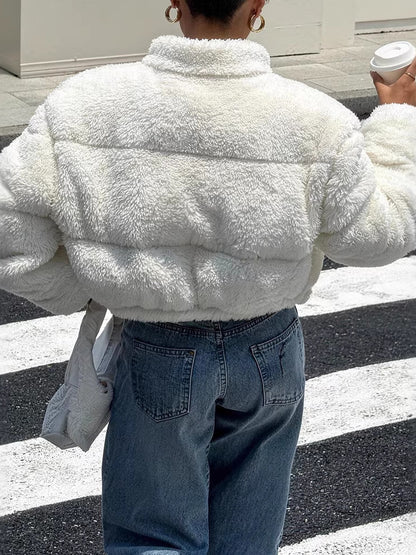 Women’s Furry Stand Collar Winter Jacket