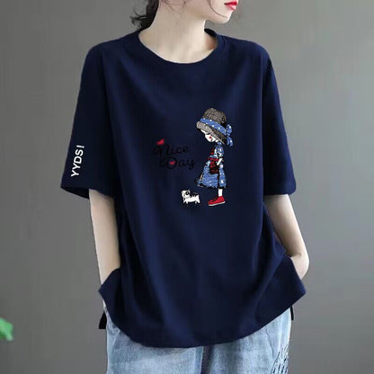 Women’s Printed Loose-Fit Short Sleeve T-Shirt