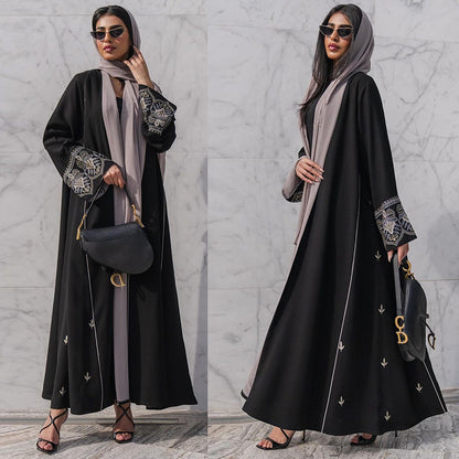 Women’s Embroidered Patchwork Cardigan Dress