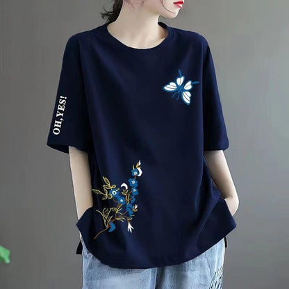 Women’s Printed Loose-Fit Short Sleeve T-Shirt