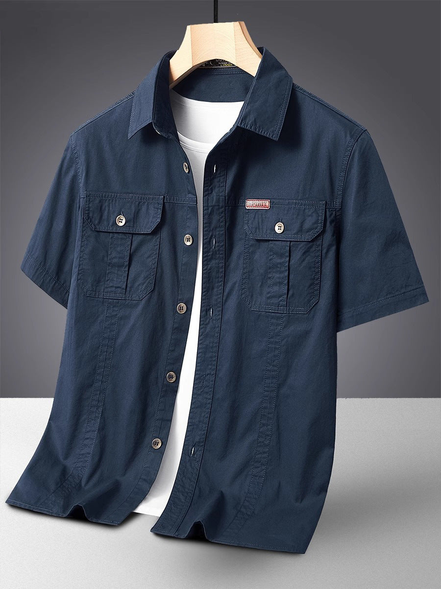 Men’s American Workwear Multi-Pocket Short-Sleeve Shirt