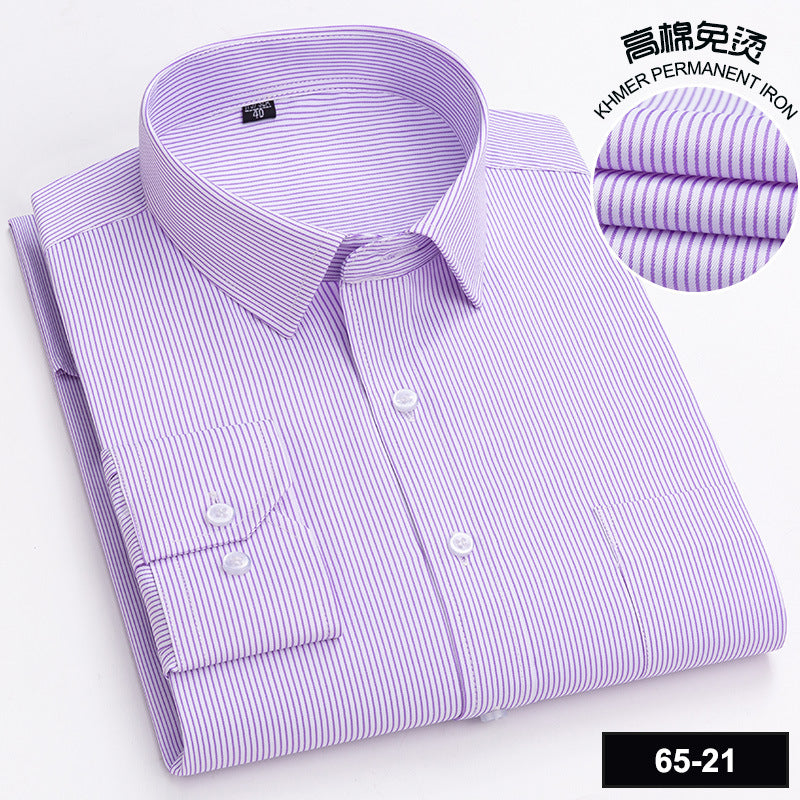 Men’s Cotton Plaid Long-Sleeve Casual Shirt