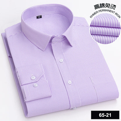 Men’s Cotton Plaid Long-Sleeve Casual Shirt