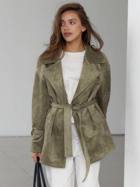 Women’s Vintage Suede Belted Jacket