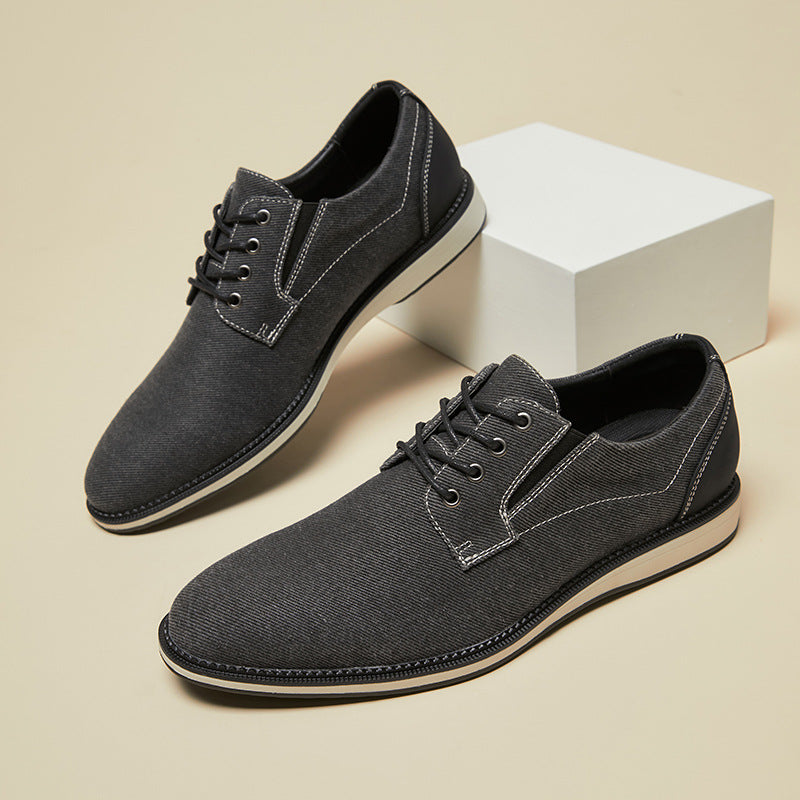 Men’s Vintage Breathable Canvas Lace-Up Shoes