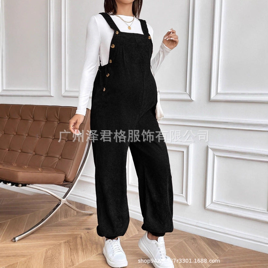 Women’s Adjustable Maternity Cargo Jumpsuit