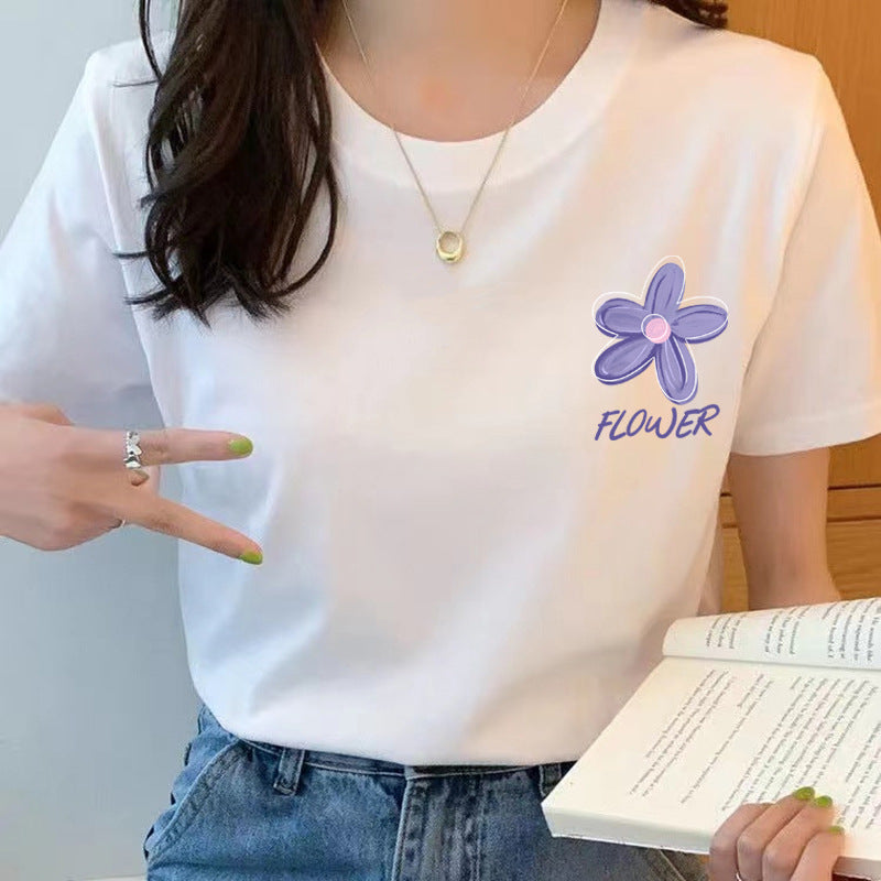 Women’s Pure Cotton Loose-Fit Crew Neck T-Shirt