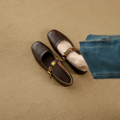 Women’s Soft Leather French Ballet Flats