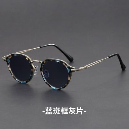 Unisex Steampunk Round Frame Retro Sunglasses