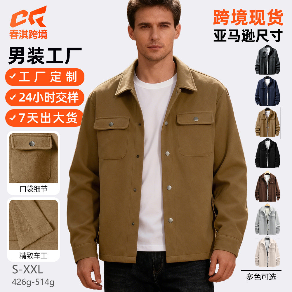 Men’s Corduroy Cargo Lapel Jacket