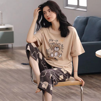 Women’s Plus Size Artistic Style Pajama Set