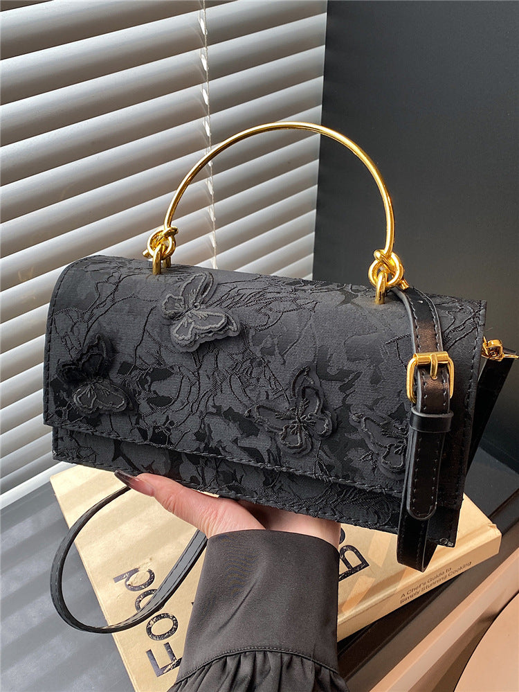 Women’s Butterfly Embroidered Crossbody Square Bag